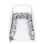 SuperMami Ogradica pletenica velur 300x22 cm, siva