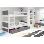 Krevet BMS Rico na kat + ladica 200x90 cm, BIA grafit