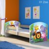 Dječji krevet ACMA s motivom, bočna sonoma 160x80 cm 01 Zoo