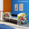 Dječji krevet ACMA s motivom, bočna wenge 140x70 cm 45 Mehaničar