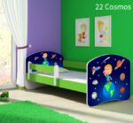 Dječji krevet ACMA s motivom, bočna zelena 160x80 cm 22 Cosmos