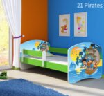 Dječji krevet ACMA s motivom, bočna zelena 160x80 cm 21 Digger