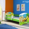 Dječji krevet ACMA s motivom, bočna zelena 160x80 cm 20 Digger