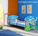 Dječji krevet ACMA s motivom, bočna plava 140x70 cm 32 Knight
