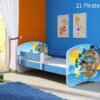 Dječji krevet ACMA s motivom, bočna plava 160x80 cm 21 Pirates