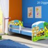 Dječji krevet ACMA s motivom, bočna plava 140x70 cm 20 Digger