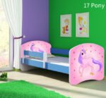 Dječji krevet ACMA s motivom, bočna plava 140x70 cm 17 Pony
