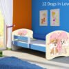 Dječji krevet ACMA s motivom, bočna plava 140x70 cm 12 Dogs in Love