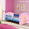 Dječji krevet ACMA s motivom, bočna plava 140x70 cm 10 Pink Teddy Bear