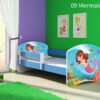 Dječji krevet ACMA s motivom, bočna plava 140x70 cm 09 Mermaid