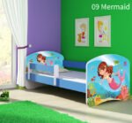 Dječji krevet ACMA s motivom, bočna plava 140x70 cm 09 Mermaid