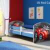 Dječji krevet ACMA s motivom, bočna plava 140x70 cm 05 Red Car