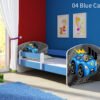Dječji krevet ACMA s motivom, bočna plava 140x70 cm 04 Blue Car