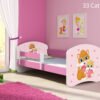 Dječji krevet ACMA s motivom, bočna roza 160x80 cm 33 Cats