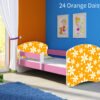 Dječji krevet ACMA s motivom, bočna roza 160x80 cm 24 Orange Daisy