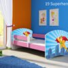 Dječji krevet ACMA s motivom, bočna roza 180x80 cm 19 Superhero