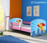 Dječji krevet ACMA s motivom, bočna roza 180x80 cm 19 Superhero