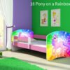 Dječji krevet ACMA s motivom, bočna roza 180x80 cm 18 Pony on a rainbow