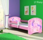 Dječji krevet ACMA s motivom, bočna roza 160x80 cm 17 Pony