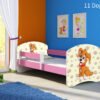 Dječji krevet ACMA s motivom, bočna roza 140x70 cm 11 Dog