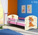 Dječji krevet ACMA s motivom, bočna roza 140x70 cm 11 Dog