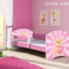 Dječji krevet ACMA s motivom, bočna roza 140x70 cm 10 Pink Teddy Bear