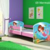 Dječji krevet ACMA s motivom, bočna roza 140x70 cm 09 Mermaid