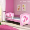 Dječji krevet ACMA s motivom, bočna roza 160x80 cm 07 Pink Fairy