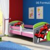 Dječji krevet ACMA s motivom, bočna roza 160x80 cm 06 Formula 1