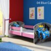 Dječji krevet ACMA s motivom, bočna roza 140x70 cm 04 Blue Car