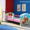 Dječji krevet ACMA s motivom, bočna roza 140x70 cm 03 Racing Car