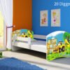 Dječji krevet ACMA s motivom, bočna bijela 140x70 cm 20 Digger
