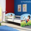 Dječji krevet ACMA s motivom, bočna bijela 140x70 cm 13 Footballer