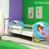 Dječji krevet ACMA s motivom, bočna bijela 140x70 cm 09 Mermaid