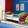 Dječji krevet ACMA s motivom, bočna bijela 140x70 cm 06 Formula 1