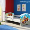 Dječji krevet ACMA s motivom, bočna bijela 140x70 cm 03 Racing Car