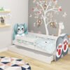 Dječji krevet ACMA Animals, bočna bijela + ladica 180x80 cm 01 Zeko