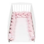 SuperMami Ogradica pletenica velur 300x22 cm, roza