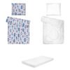 Posteljina set 5 elemenata za krevet 160x80 cm uzorak-28