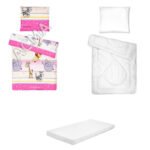 Posteljina set 5 elemenata za krevet 160x80 cm uzorak-22a