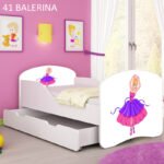 Dječji krevet ACMA s motivom + ladica 180x80 cm 41 Balerina