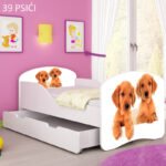 Dječji krevet ACMA s motivom + ladica 180x80 cm 39 Psići