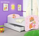 Dječji krevet ACMA s motivom + ladica 180x80 cm 33 Cats