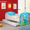 Dječji krevet ACMA s motivom + ladica 180x80 cm 32 Knight