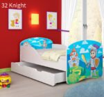Dječji krevet ACMA s motivom + ladica 180x80 cm 32 Knight