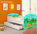 Dječji krevet ACMA s motivom + ladica 180x80 cm 30 Dinosaurs