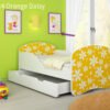 Dječji krevet ACMA s motivom + ladica 180x80 cm 24 Orange Daisy