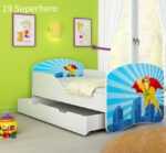 Dječji krevet ACMA s motivom + ladica 180x80 cm 19 Superhero