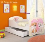 Dječji krevet ACMA s motivom + ladica 180x80 cm 12 Dogs in Love