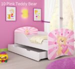Dječji krevet ACMA s motivom + ladica 180x80 cm 10 Pink Teddy Bear